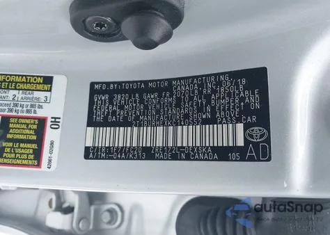 2019 Toyota Corolla Se z USA, uszkodzony, nr VIN 2T1BURHEXKC140552